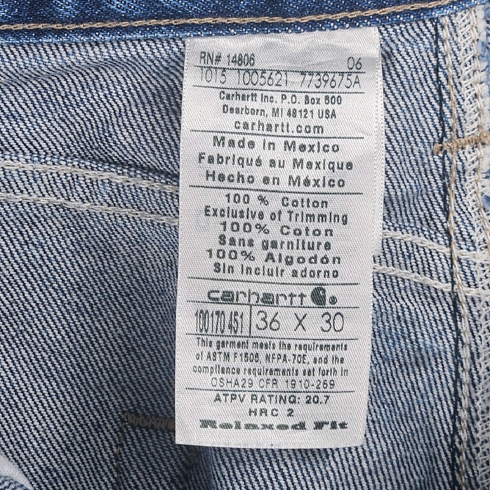 🔥 Carhartt FR Double Front Dungaree Jeans 🔥 - Picture 9 of 16